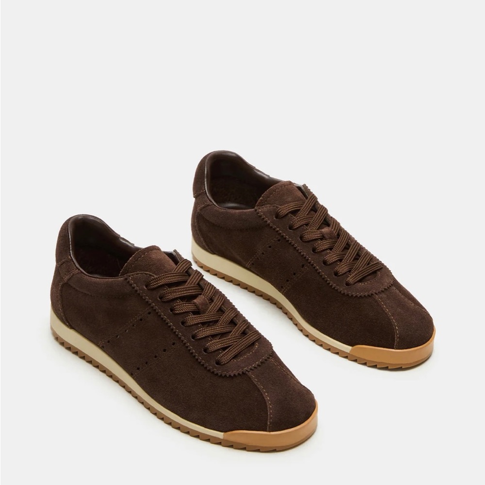 STEVE MADDEN - MIRAGE CHOCOLATE BROWN SUEDE SNEAKERS